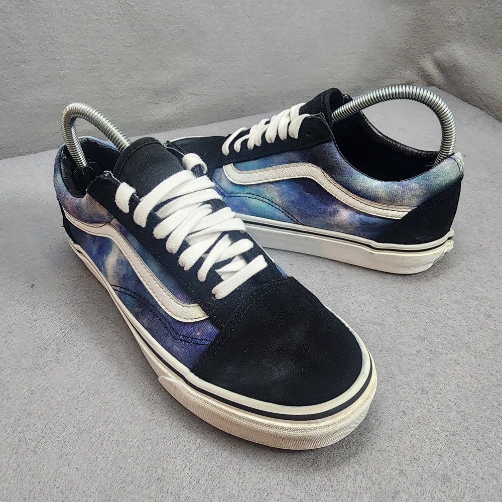 Vans Old Skool Galaxy Black White Space Print Sneakers Mens 7 Womens 8.5